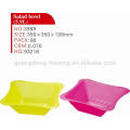 Eco-friendly Square color customized PP material microwaveable plastic salad bowl